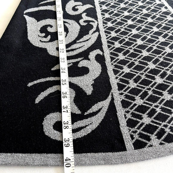 Pink Rose Womens Dress Size 1X Knit Black Grey Sleeveless Shift Y2K 80's Work - Picture 7 of 10